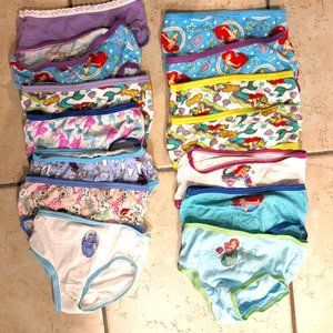 14 Pair of 2T-3T Girls Underwear Little Mermaid and Frozen